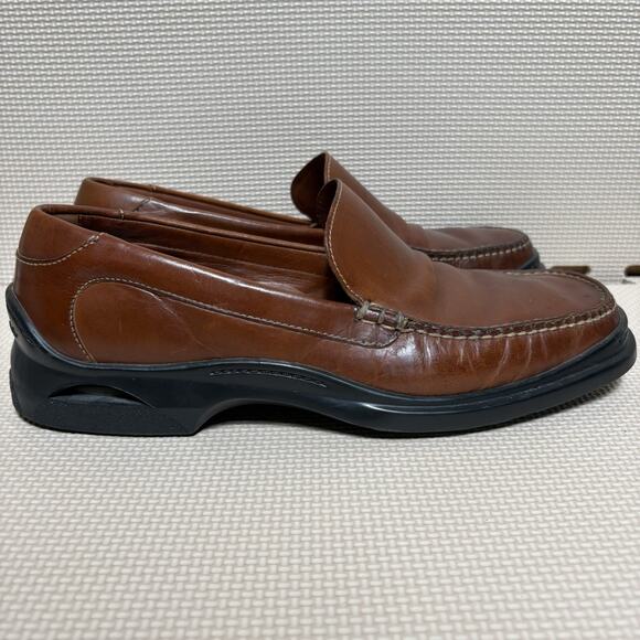 Cole Haan Mens Brown Leather Loafers Slip-On Comfort Sole MOc Toe Shoes Sz 11 - Picture 1 of 11